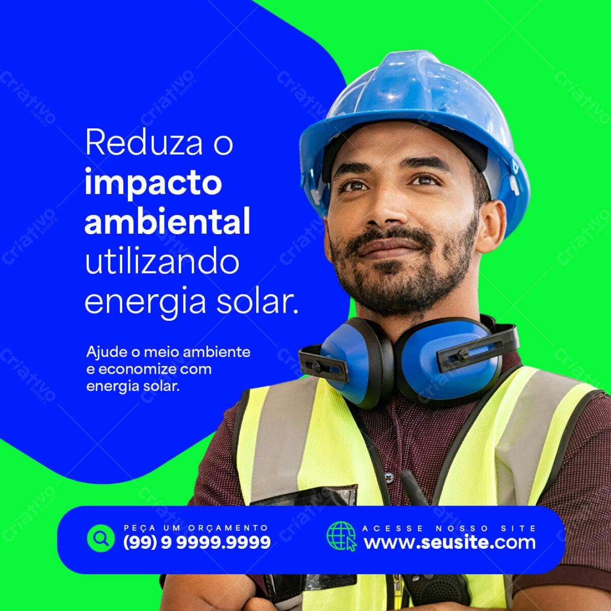 Post para Energia Solar PSD Editável