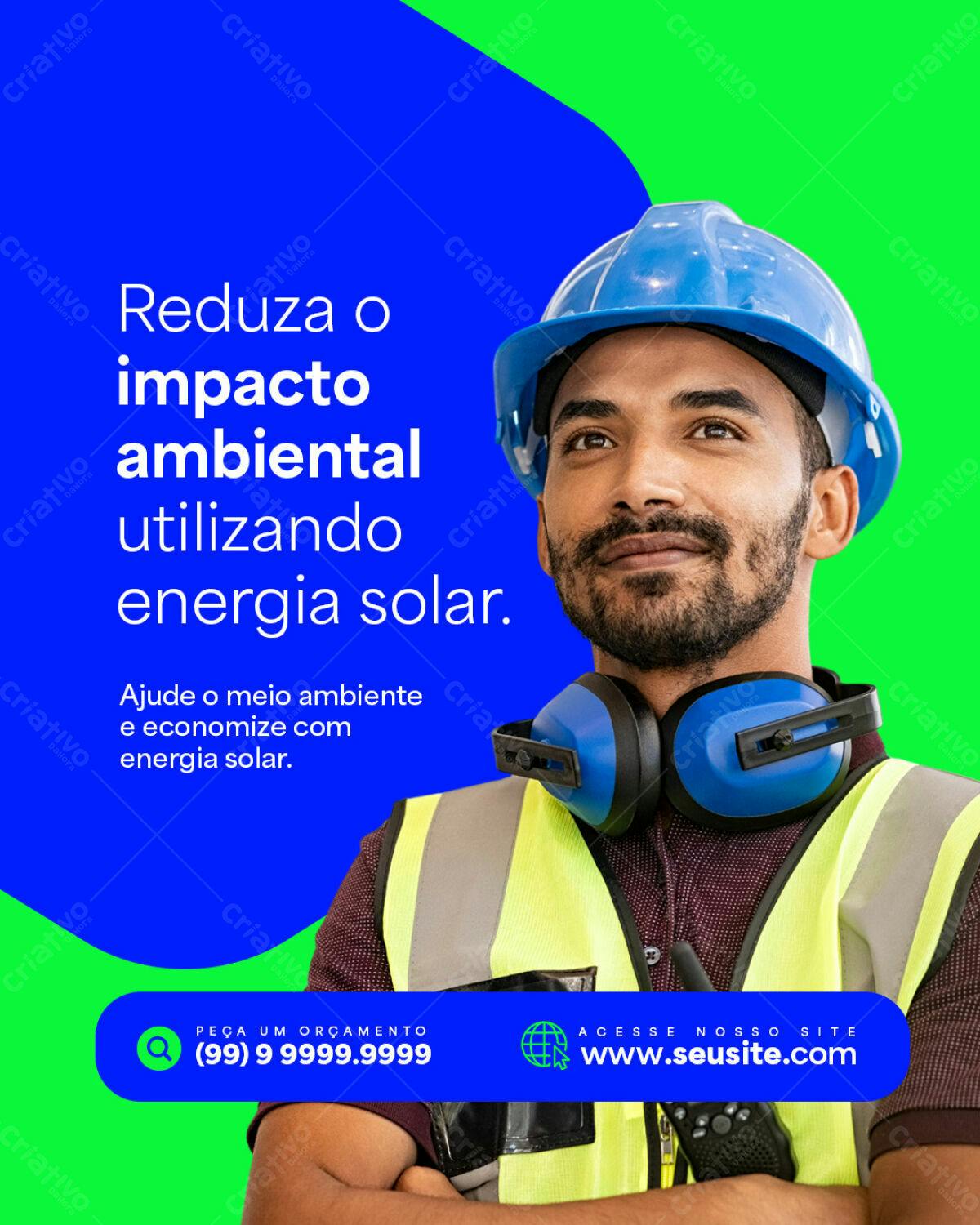 Post para Energia Solar PSD Editável