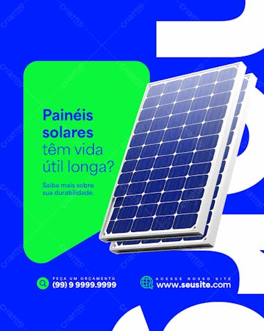 Energia solar vida útil feed