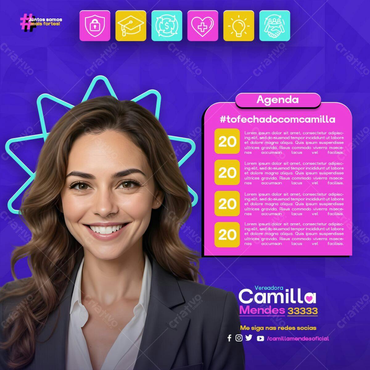 Flyer para Campanha Política PSD Editável