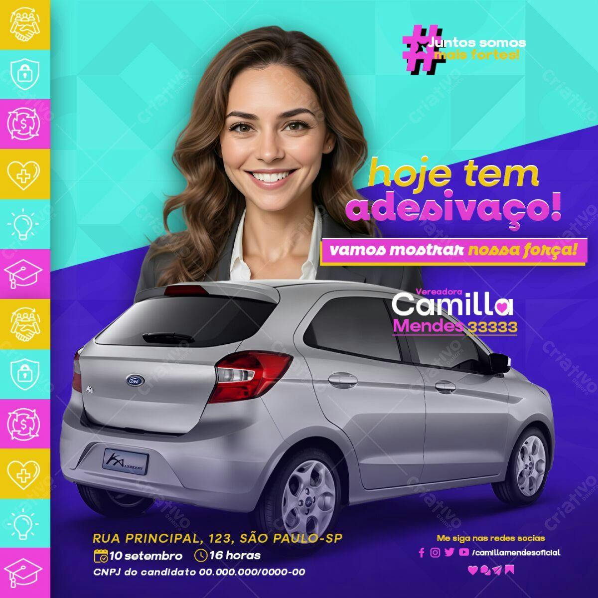 Flyer para Campanha Política PSD Editável