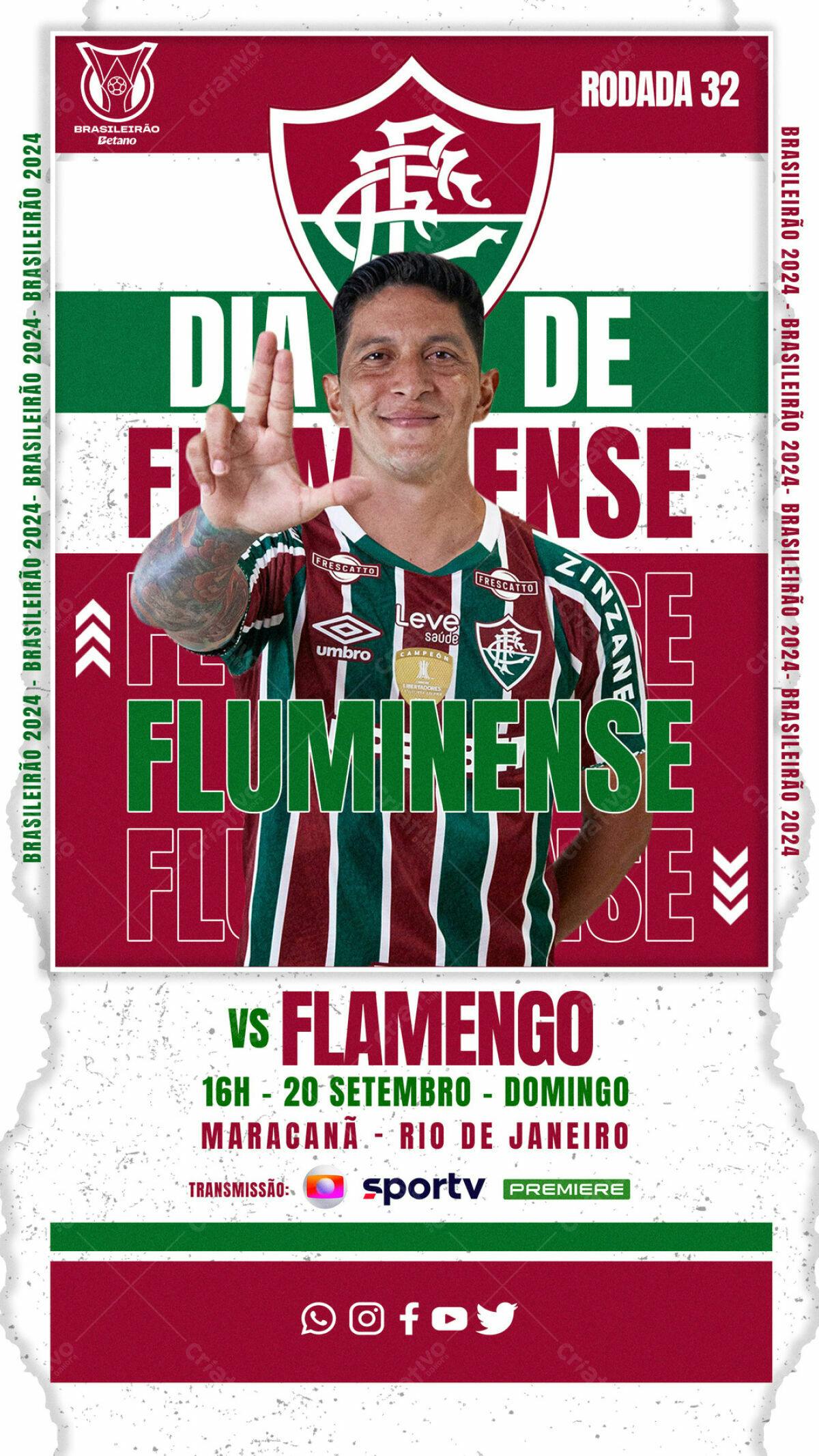 Flyer Flu x Flamengo PSD Editável