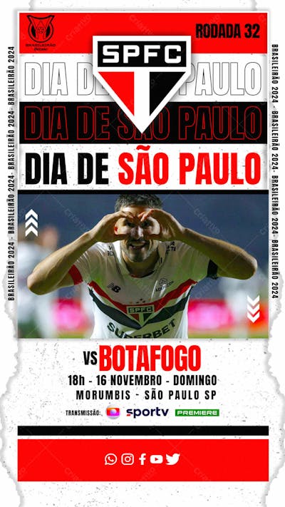 FLYER ESPORTIVO CAMPEONATO BRASILEIRO 2024 DIA DE SÃO PAULO