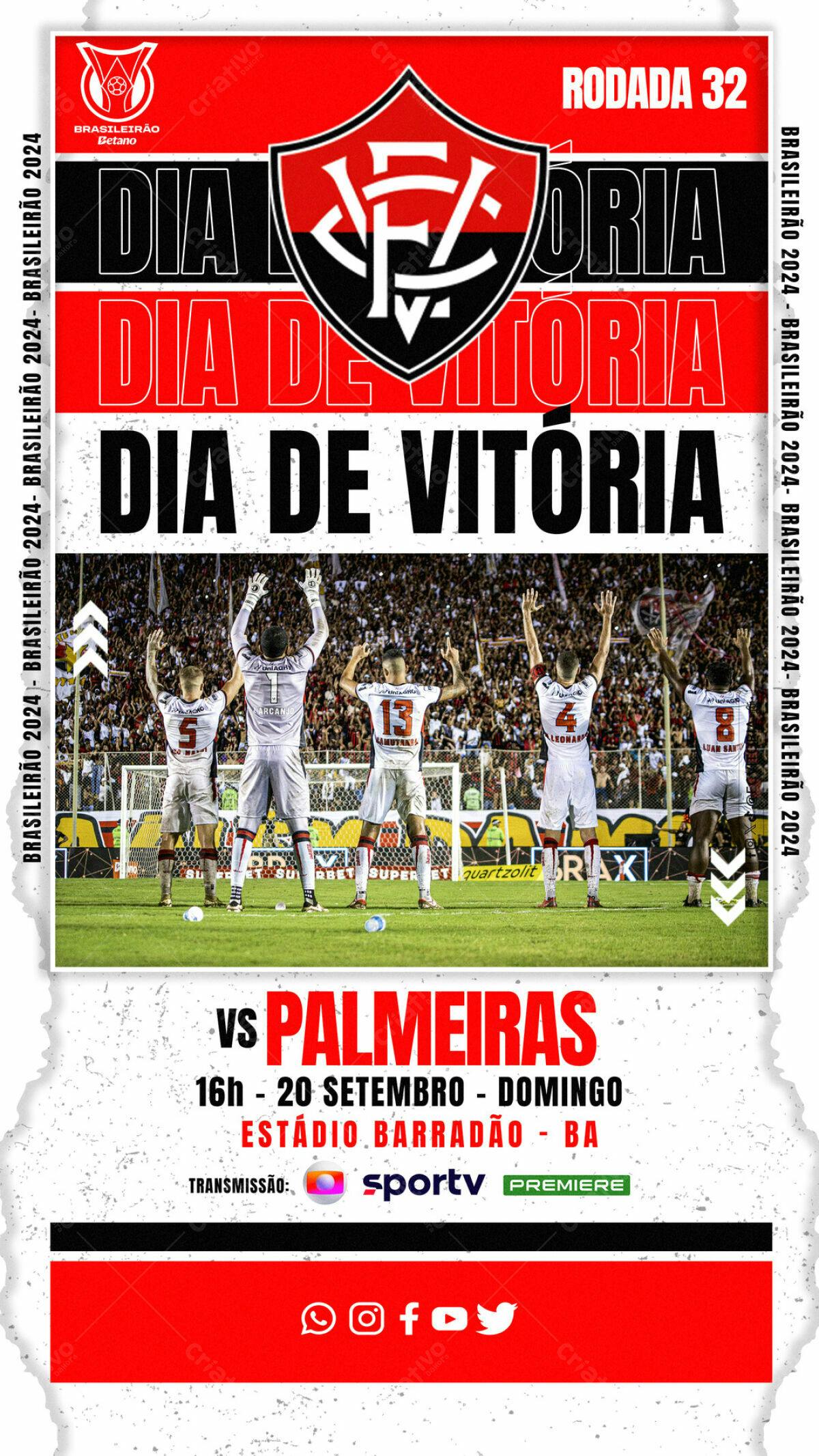 Flyer Vitória x Palmeiras PSD Editável