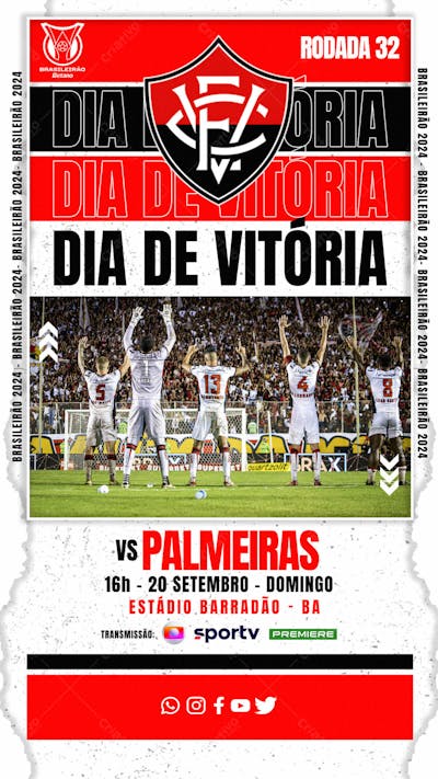 FLYER ESPORTIVO CAMPEONATO BRASILEIRO 2024 DIA DE VITÓRIA
