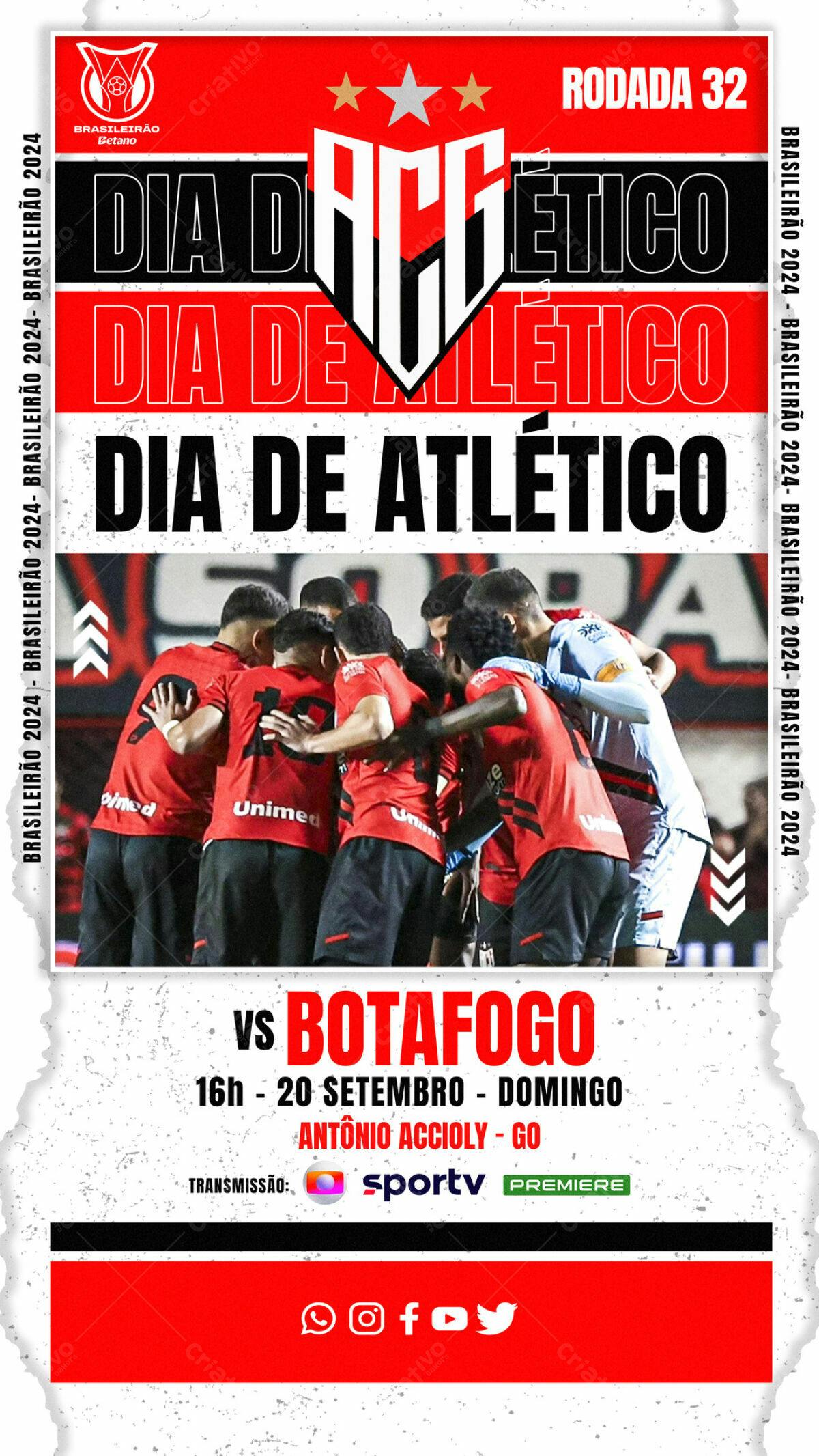 Flyer Atlético x Botafogo PSD Editável