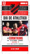 Flyer esportivo campeonato brasileiro 2024 dia de athletico