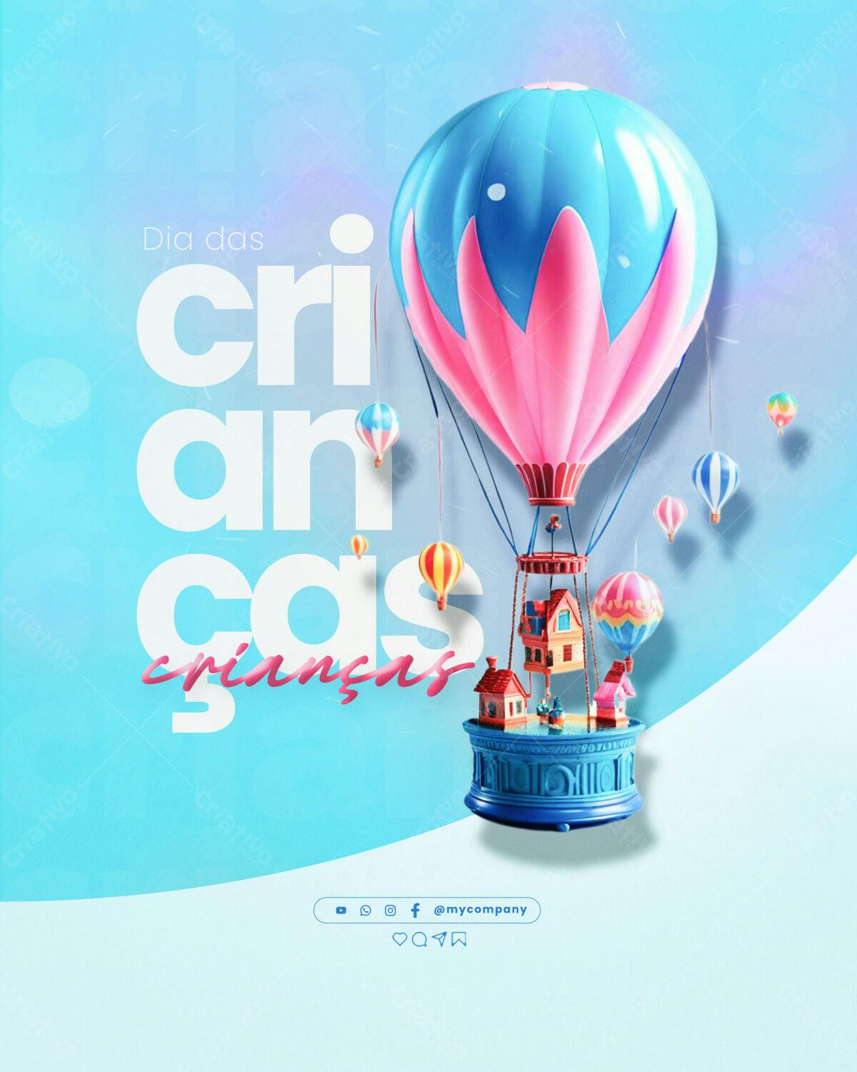 Flyer Dia das Crianças PSD Editável