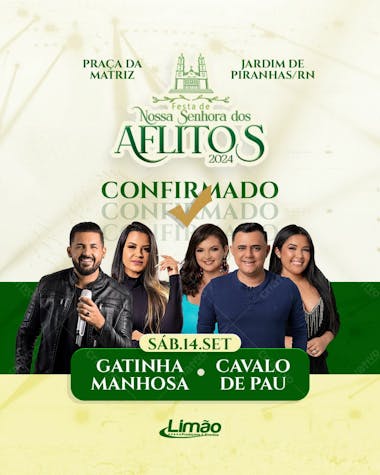 Atração confirmada 14set gatinha manhosa e cavalo de pau