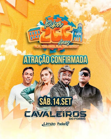 Atração confirmada 14set cavaleiros do forró