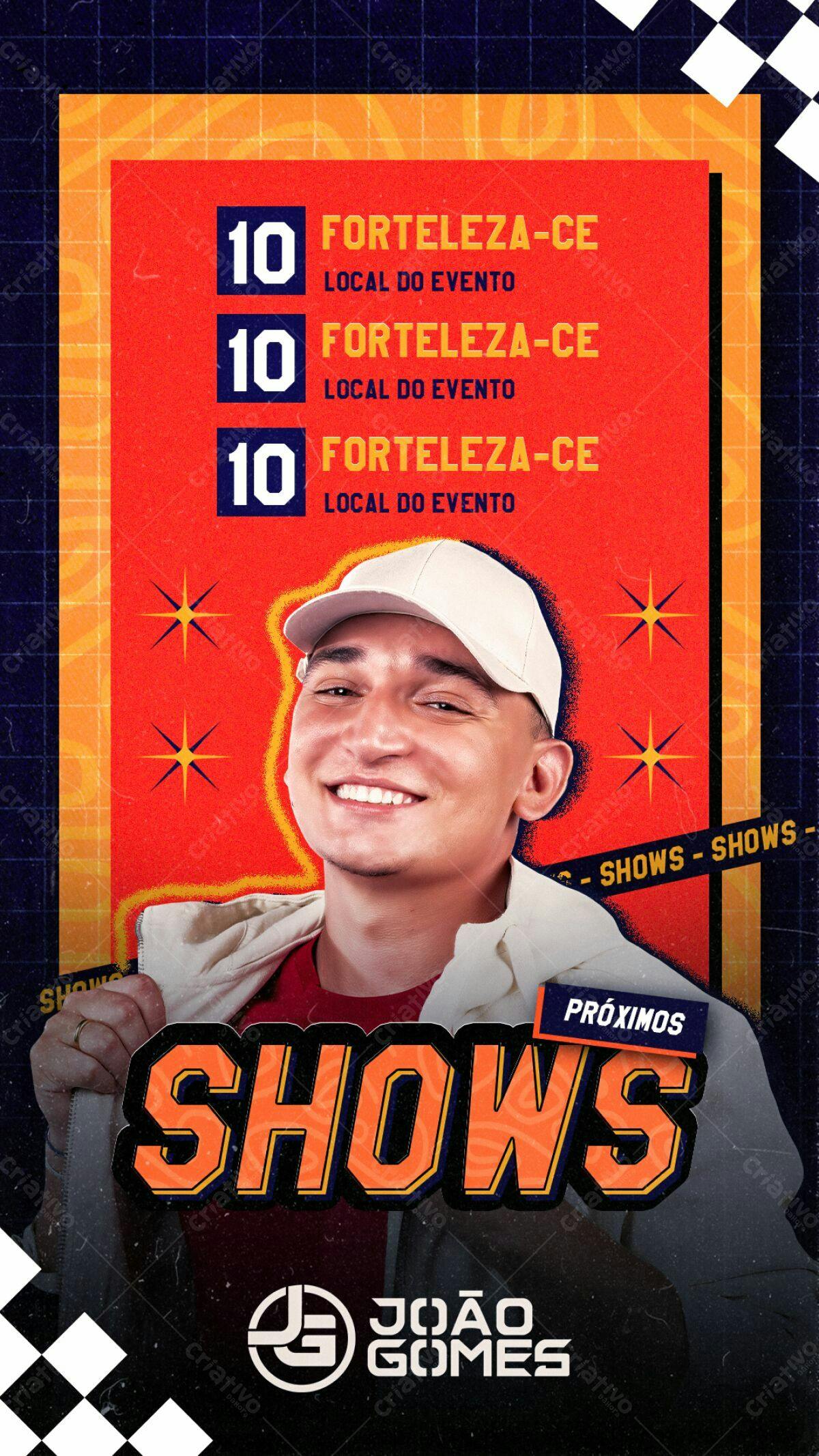 Flyer Shows João Gomes Fortaleza PSD Editável