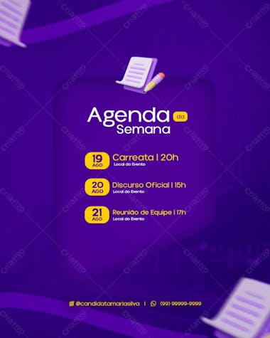 Agenda da semana psd política