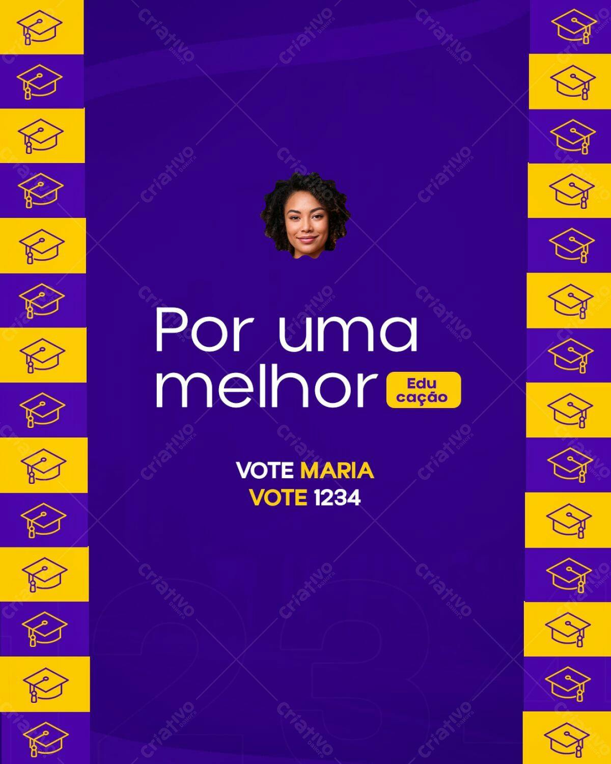 Flyer para Campanha Eleitoral Educacional PSD Editável
