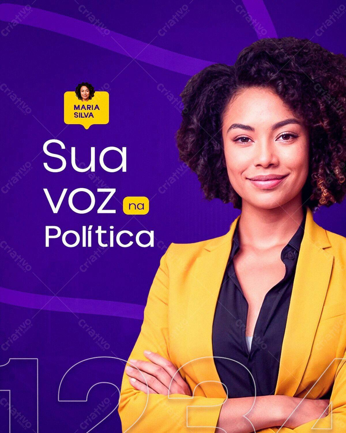 Post para Redes Sociais Eleições 2024 PSD Editável