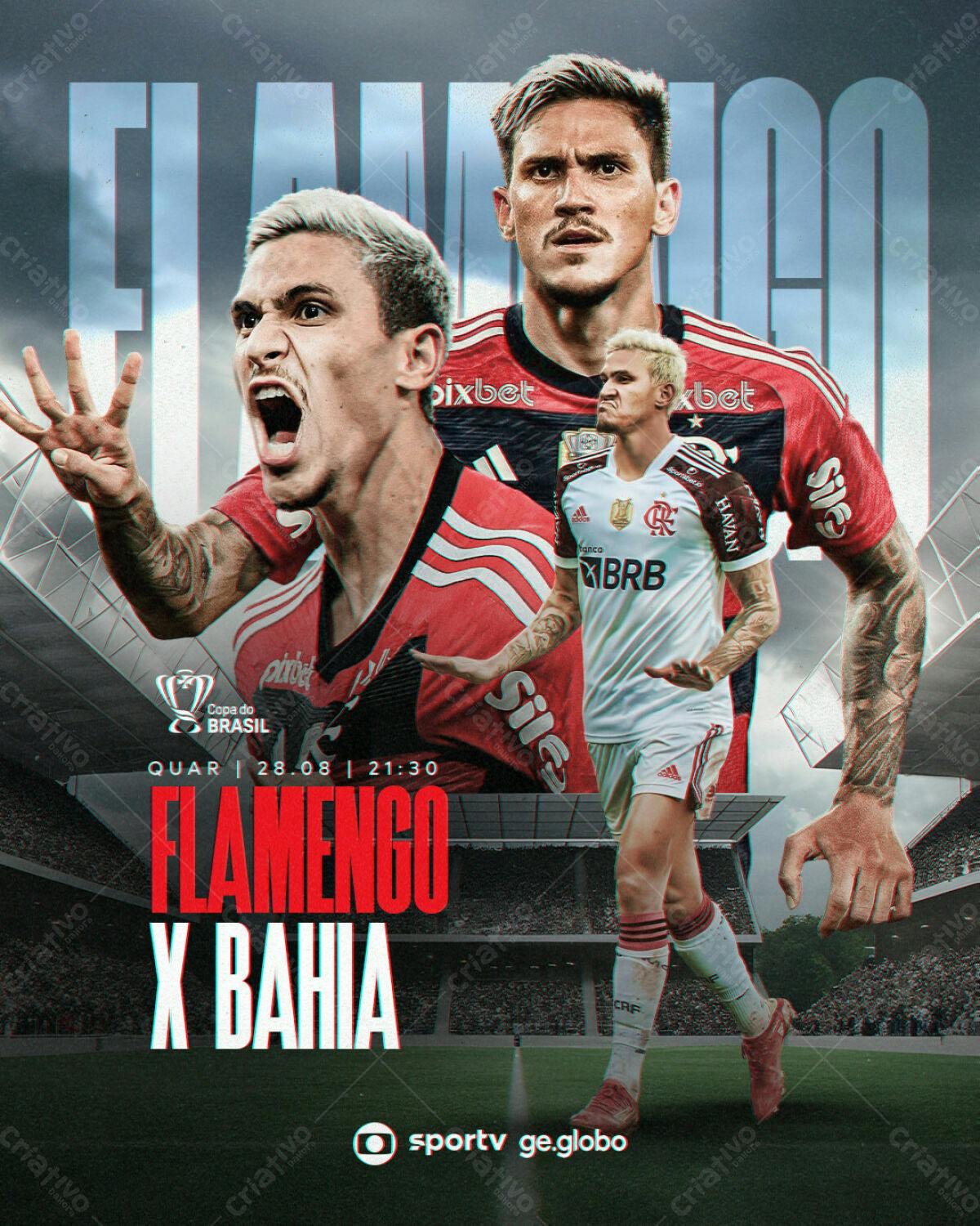 Poster Flamengo x Bahia PSD Editável