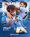 Football napoli italian serie a kvaratskhelia psd editable