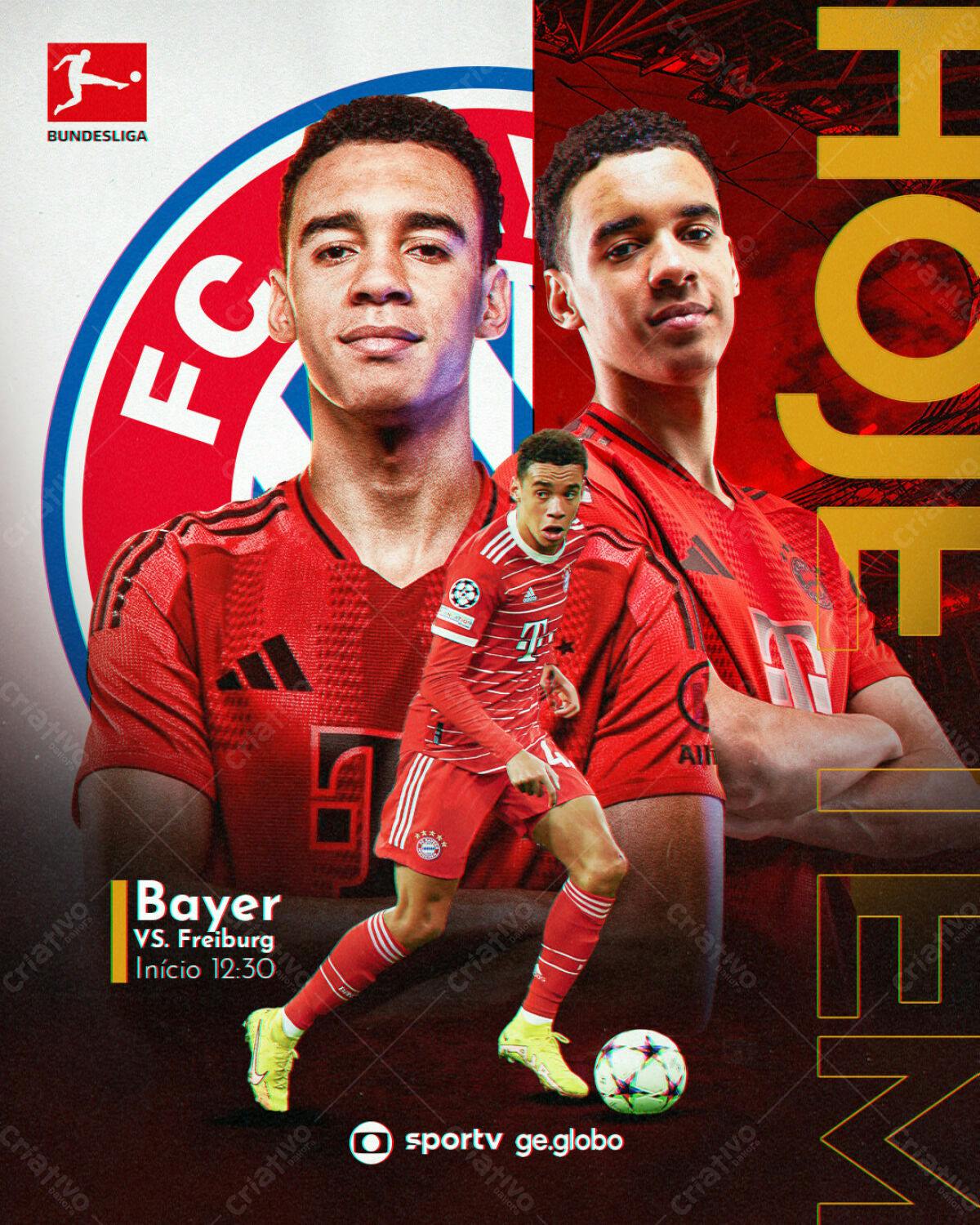 Flyer para Jogo do Bayern de Munique PSD Editável