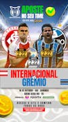 Flyer esportivo aposte no seu time clássico atlético vs cruzeiro