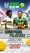 Flyer esportivo aposte no seu time clássico corinthians vs palmeiras