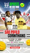 Flyer esportivo aposte no seu time clássico são paulo vs corinthians