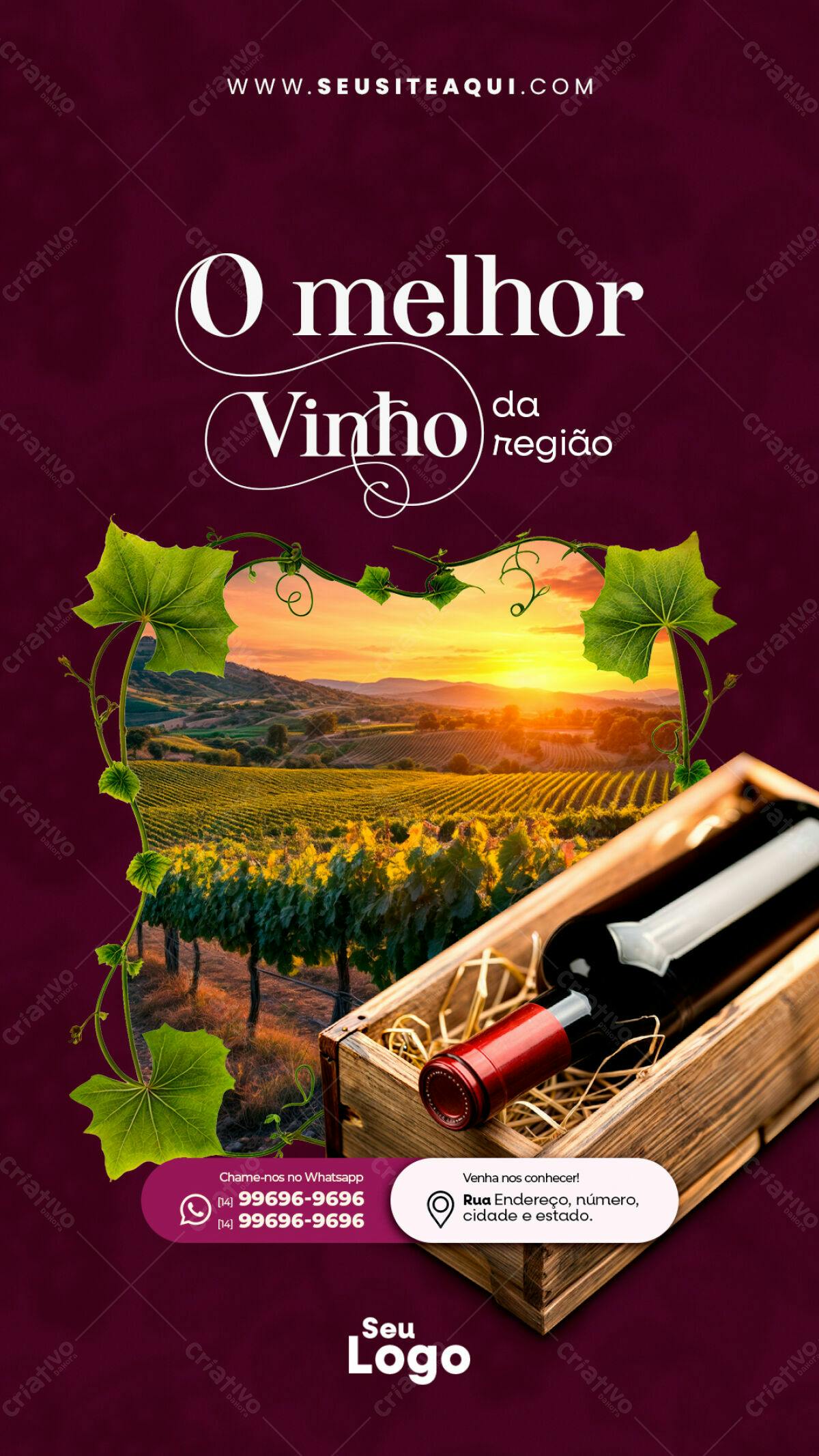 Flyer para Vinícola PSD Editável