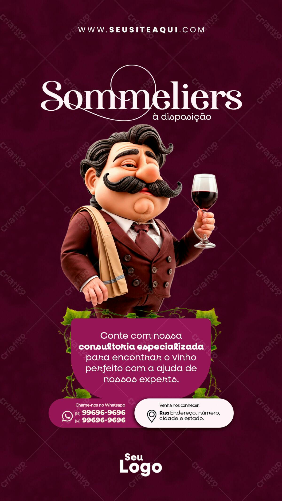 Flyer para Sommelier PSD Editável