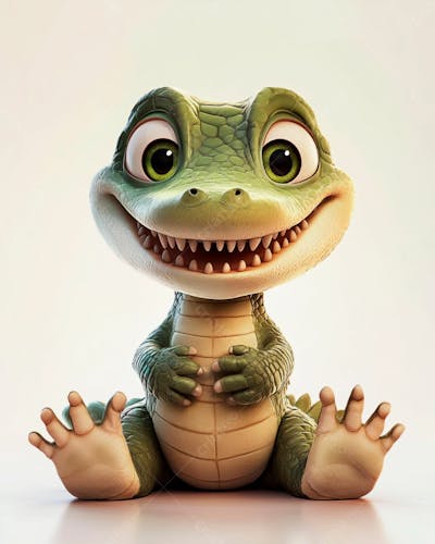 Bebê Jacaré Fofo Sorrindo