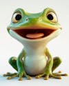 Cute 3d frog illustration