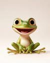 Cute 3d frog character