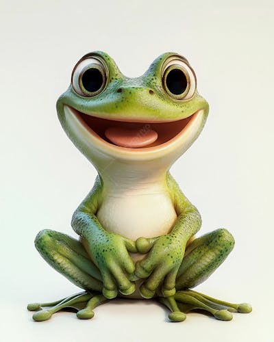 Sapo Fofo Em Formato 3D