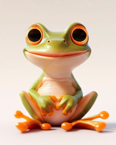 Sapo Fofo Em Formato 3D