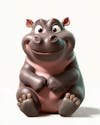 Small creature, baby hippo, cute smiling