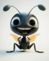 Baby ant smiling 3d model