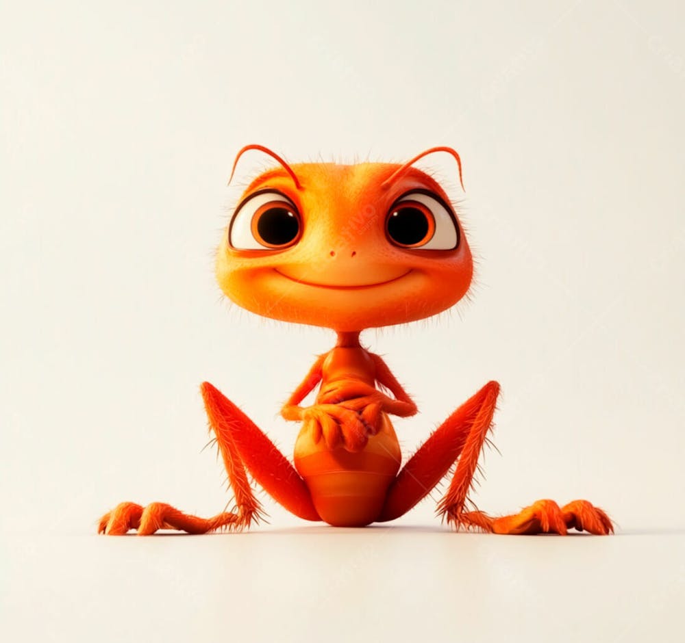 Formiga Bebê Sorrindo Modelo 3D