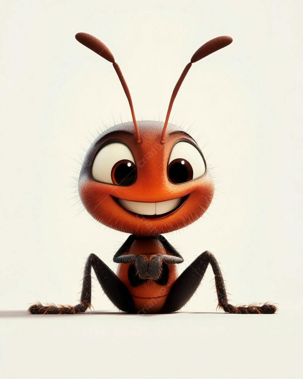 Formiga Bebê Sorrindo Modelo 3D