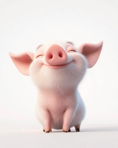 Image Of A Cute 3D Piglet