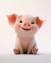 Image of a cute 3d piglet