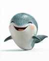 Image of a cute 3d whale