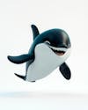 Cute 3d whale image