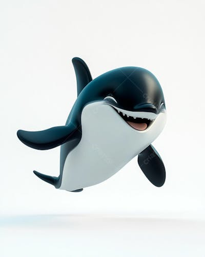 Imagem De Uma Baleia 3D Fofa