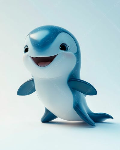 Imagem De Uma Baleia 3D Fofa