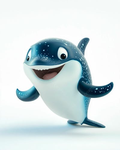 Imagem De Uma Baleia 3D Fofa