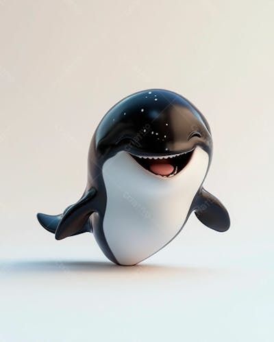 Imagem De Uma Baleia 3D Fofa