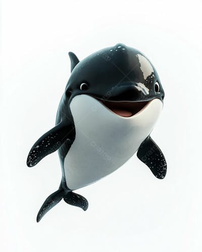 Imagem De Uma Baleia 3D Fofa