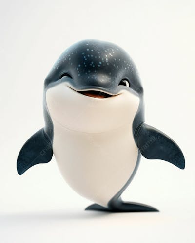 Imagem De Uma Baleia 3D Fofa