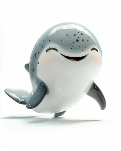 Imagem De Uma Baleia 3D Fofa