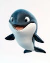 Cute 3d whale image