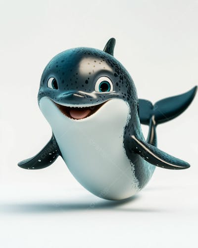 Imagem De Uma Baleia 3D Fofa