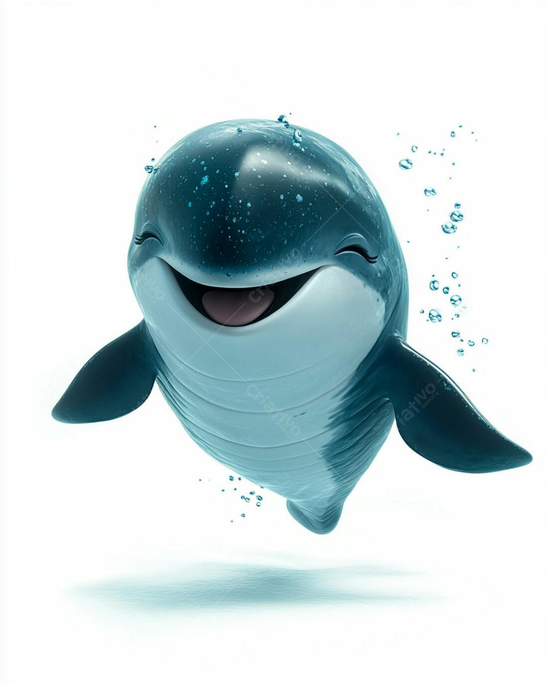 Orca feliz pulando na água