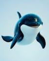 Cute 3d whale image